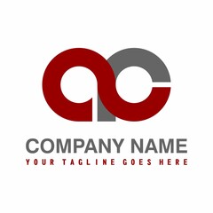 Poster - Letter or word AC connect font image graphic icon logo design abstract concept vector stock. Can be used as a symbol related to initial or monogram
