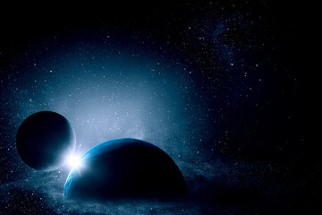 Poster - Image of outer space. . Mixed media