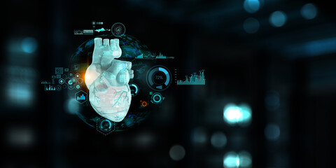 Wall Mural - moderm medicine. cardiology . mixed media