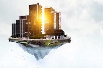 Wall Mural - Panoramic skyline and modern cityscape