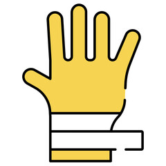 Poster - A flat design icon of hand bandage