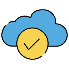 Poster - Creative design icon of secure cloud