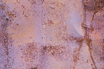 Poster - metal wall with rust. metal corrosion