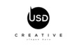 USD creative circle letters logo design victor