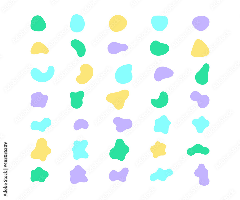Organic abstract random blob color shapes minimal design. Fluid ...