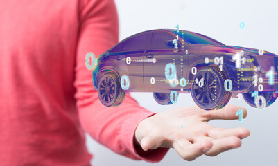 Poster - Driverless self driving, autonomous vehicle, autopilot