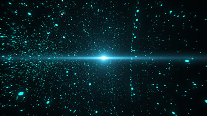 Particles blue dust abstract light motion titles cinematic background loop