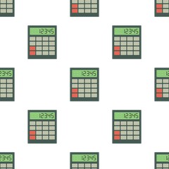 Poster - Calculator pattern seamless background texture repeat wallpaper geometric vector
