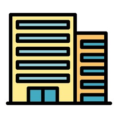 Poster - Campus icon. Outline Campus vector icon color flat isolated
