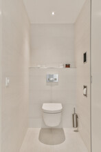 Modern Bathroom Interior With Toilet Bowl At Home