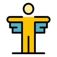 Poster - Professional career icon. Outline professional career vector icon color flat isolated