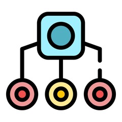 Poster - Career hierarchy icon. Outline career hierarchy vector icon color flat isolated
