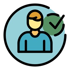 Poster - Successful campaign icon. Outline successful campaign vector icon color flat isolated