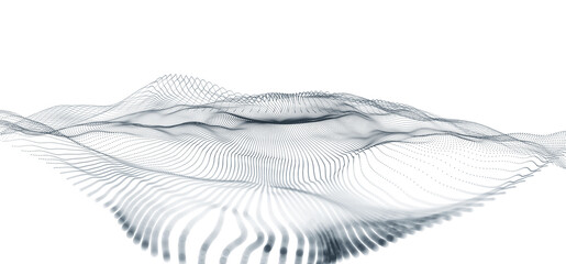 Poster - Neural network and cores of information. Futuristic digital wave, futuristic data stream background. Vortex data flow. Cyber funnel 3D illustration