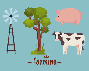 Sticker - farming four icons