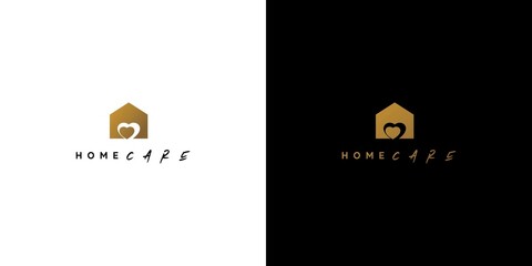 Wall Mural - Modern and elegant caring home logo design