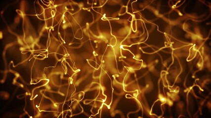 Wall Mural - Abstract Gold Strings Waving Fx Background Loop/
4k animation of an abstract technology visual fx background with golden strings and lines waving smoothly and seamless looping