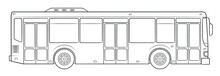 Classic City Bus Line Illustration