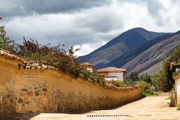 Wall Mural - Street view in Villa de Leyva, Colombia