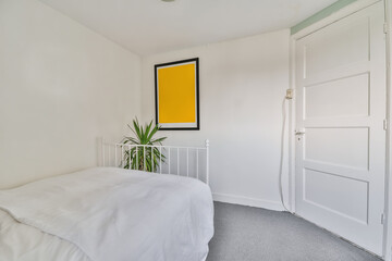 Sticker - Cozy minimalist style bedroom in light tones