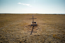 A Lone Cross On The Prairies.