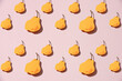 seamless pattern with pear made of paper 