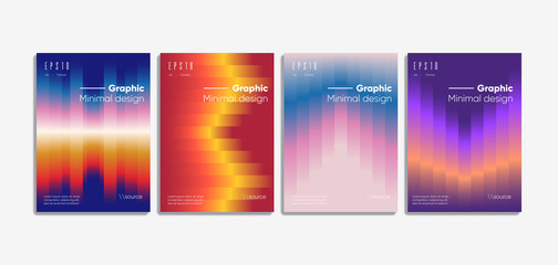 Poster - creative gradient brochure templates. vector minimal design.