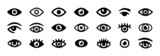 Fototapeta  - Eye icon set. Eyesight symbol. Simple eye collection.