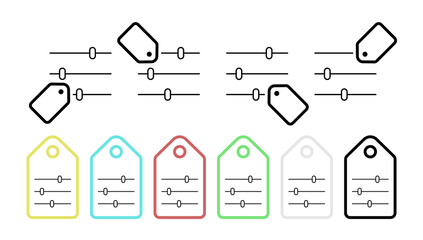Poster - Editing vector icon in tag set illustration for ui and ux, website or mobile application