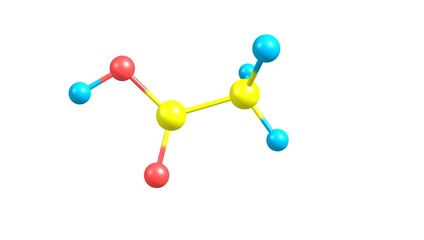 Poster - Acetic acid molecule rotating video Full HD