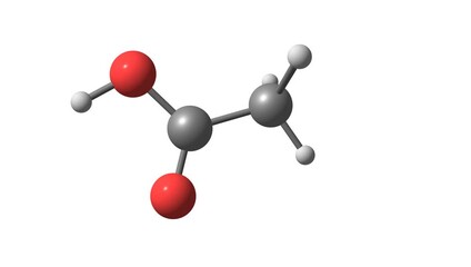 Poster - Acetic acid molecule rotating video Full HD