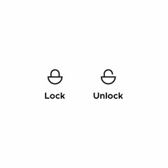 Poster - Lock and Unlock Icon Vector. Padlock Symbol UI Design