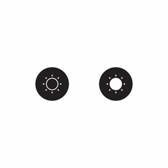 Poster - Screen Brightness Button Icon Vector. Sun Symbols