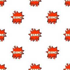 Poster - Bang explosion sound effect pattern seamless background texture repeat wallpaper geometric vector