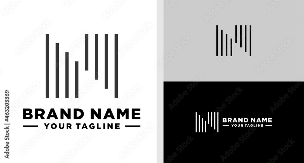 LETTER N LOGO MONOGRAM LINE LUXURY EDITABLE Stock Vector | Adobe Stock