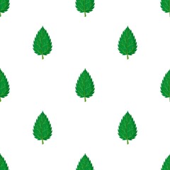 Poster - Nettle leaf pattern seamless background texture repeat wallpaper geometric vector