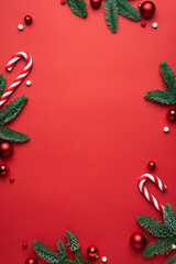 Wall Mural - red christmas background