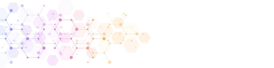 abstract design element with geometric background and hexagons shape pattern for banner or website h