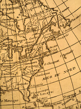 アンティークの世界地図　アメリカ東海岸