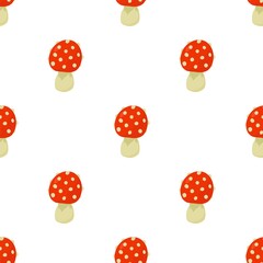 Poster - Amanita edulis pattern seamless background texture repeat wallpaper geometric vector