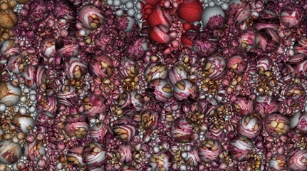 Wall Mural - background image with 3d color spheres, illustration design