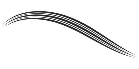 Poster - Logo curves wavy lines, icon light breeze wind, calligraphic stripes