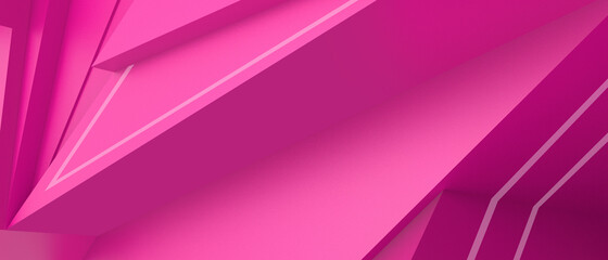 Poster - Abstract Background. Business concepts success and Creative idea with triangle Geometric Shape Modern futuristic on pink. banner, Copy Space -3d Rendering