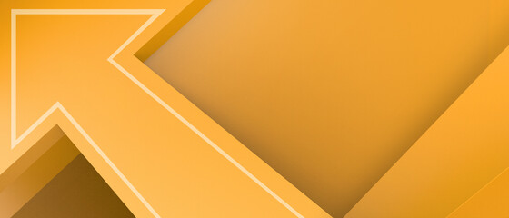 Poster - Abstract Background. Arrows and Success for Business concepts on yellow. banner, copy space, digital, banner, website -3d Rendering