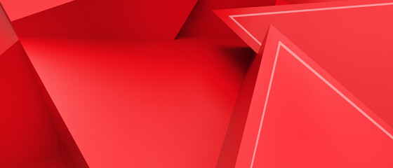 Poster - Abstract Background. inspiration Creative Arrows and Target Business concept with Origami Paper Arrows on Red. banner, Copy Space -3d Rendering