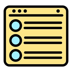 Poster - Digital catalog icon. Outline digital catalog vector icon color flat isolated
