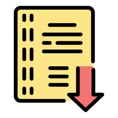 Poster - Internet catalog icon. Outline internet catalog vector icon color flat isolated
