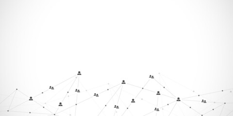 Poster - Connecting people and communication concept, social network. Vector illustration
