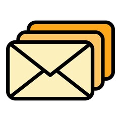 Poster - Support letters icon. Outline support letters vector icon color flat isolated