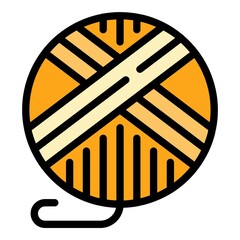 Poster - yarn ball icon. outline yarn ball vector icon color flat isolated
